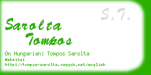 sarolta tompos business card
